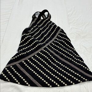 Free People Black and Cream Embroidered dress